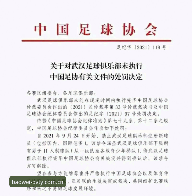 宝威体育流畅体验 中国足协第三批禁足名单最新动态:17名从业人员终身禁赛,48人受罚